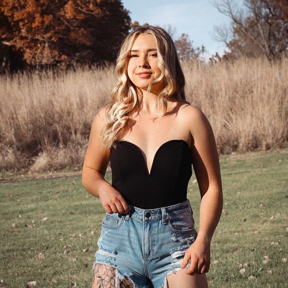 Tops - New Black Bardot Strapless Bodysuit